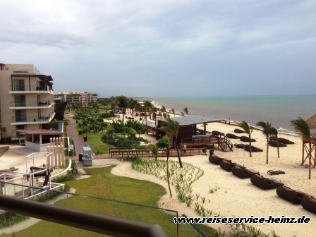 Der Strandabschnitt des Hotels Royalton Riviera Cancun